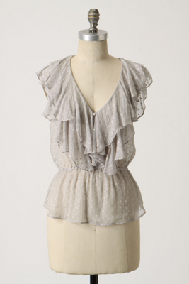 Flocked Chiffon Blouse - Anthropologie from anthropologie.com
