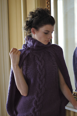Cabled Sweater Cape