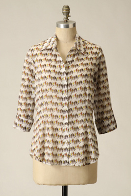 Southern Flight Blouse - Anthropologie.com : voile button front blouse neutral