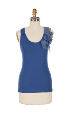 Bobbin Lace Racerback - Anthropologie.com : tatting blue tank top modal racerback