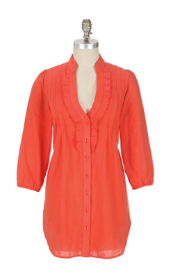 Side-By-Side Tunic - Anthropologie.com :  blouse odille pintucks long