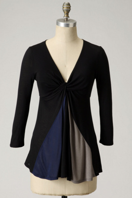 Color Slice V-Neck