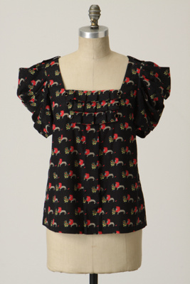 Noble Lore Blouse - Anthropologie.com :  blouse covered buttons waterfall sleeves yoke