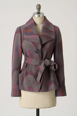Jacquard Drape Jacket - Anthropologie.com :  fashion outerwear belted outerwear teens outerwear winter outwear