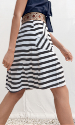 Along-The-Horizon Skirt - Anthropologie.com :  striped anthropologie french terry full skirt