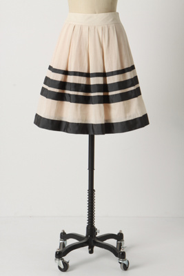 Four-If-By-Sea Skirt - Anthropologie.com : grosgrain oragandy stripes pleated