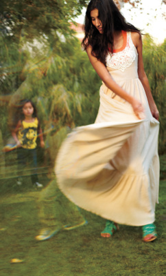 Pieced Gauze Dress - Anthropologie.com :  spring tiered polyester clothing
