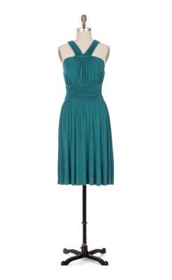 Cummerbund Halter Dress - Anthropologie.com :  cummerbund dress ruching draped