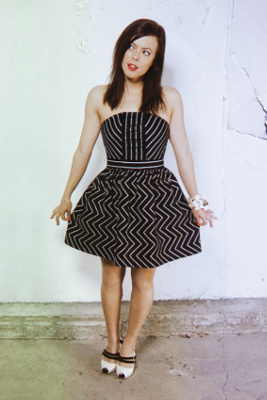 Zigzag Dress - Anthropologie.com :  striped anthropologie organic lined