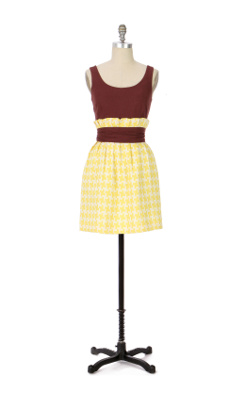 Texture Pairing Dress - Anthropologie.com :  linen sleeveless dress yellow