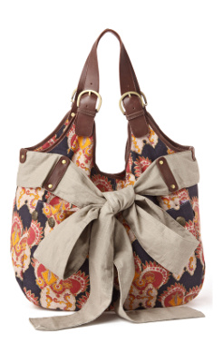 Blooming Bow Bag - Anthropologie.com :  handles cotton buttons navy
