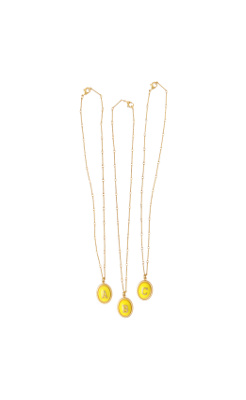 Lemon Initial Necklace  - Anthropologie.com :  necklace gold initials yellow