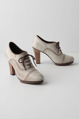 Winter White Oxfords - Anthropologie.com :  platform leather oxfords distressed