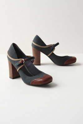Men's Club Heels - Anthropologie.com :  maryjanes heels brown canvas