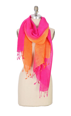 Radiant Ombre Scarf - Anthropologie.com :  tassels fuchsia cotton viscose