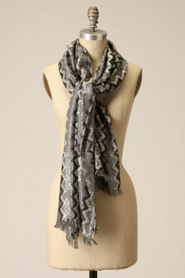 Metallic Zigzag Scarf