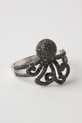 Dark Depths Bracelet - Anthropologie.com : cubic zirconia marine inspired bracelet octopus brass
