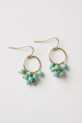 Bacca Hoops :  hoops bacca turquoise hoops earrings