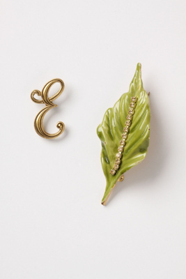 Leaf & Letter Pins