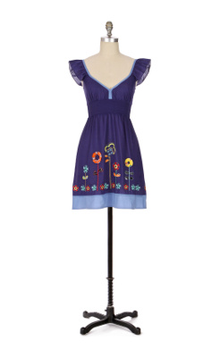 Seed Catalog Chemise - Anthropologie.com : applique smocked anthropologie dress flutter sleeves