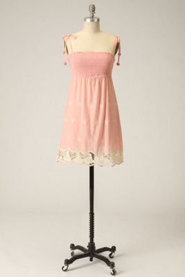 Coral Valley Chemise - Anthropologie.com : pom poms floral pink bows lace