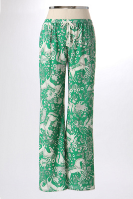 Prancing Steed Sleep Pants - Anthropologie.com :  floral loungers bottom green