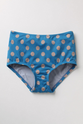 Revival Bottoms - Anthropologie.com :  high waist blue polka dot swimwear