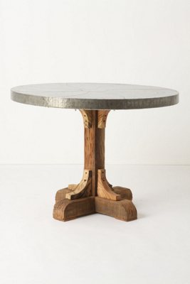 Galvanized Pedestal Table - Anthropologie.com from anthropologie.com