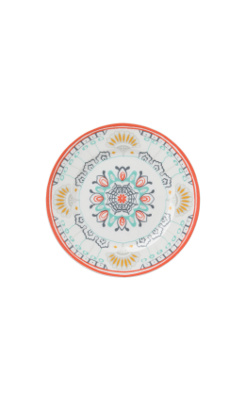 Geometric Garden Dessert Plate, Scallop - Anthropologie.com