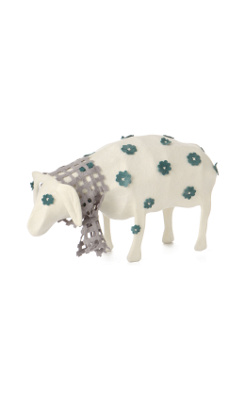 Grazing Sheep, White