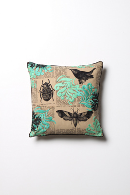 Buzzwords Pillow, Green