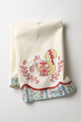 Squirrel & Nut Dishtowel