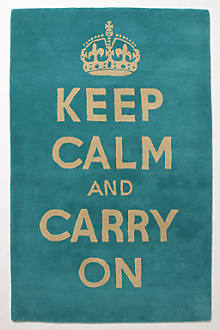 the estate of things chooses keep calm and carry on rug