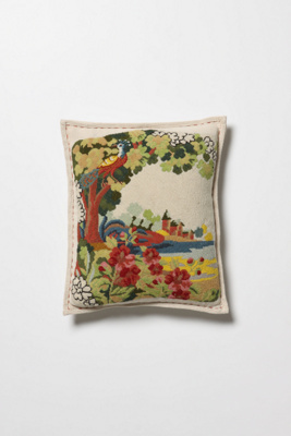 Needlepoint Pillow, Left Tree