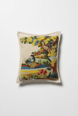Needlepoint Pillow, Right Tree