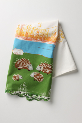 Hedgehog Clearing Dishtowel