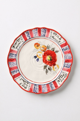 Script & Posy Salad Plate