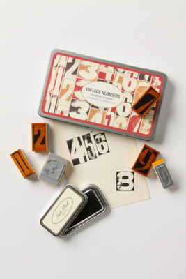 Vintage Numbers Stamp Set