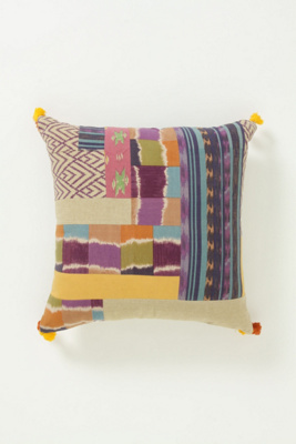 Abstract Ikat Pillow, Medium