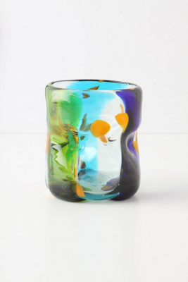Pinched Dots Glass, Orange