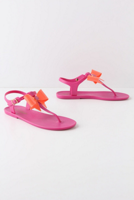 Ribboned Rain T-Straps