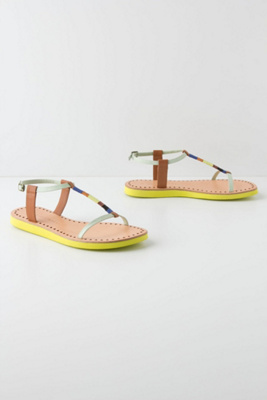 Striped Seagrove T-Straps