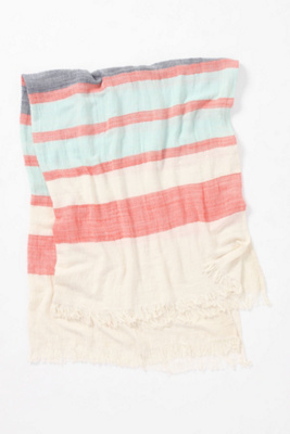 Crinkled-Stripe Throw 