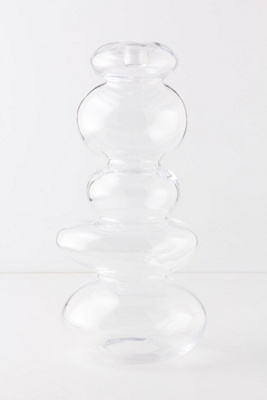 Tall Bubble Glass Taper