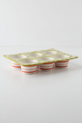 Anthropologie Folk Flora Muffin Pan