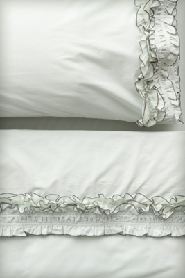 Ruffled Sheet Set, Mint