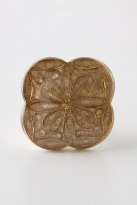 Inlaid Filigree Knob, Linen