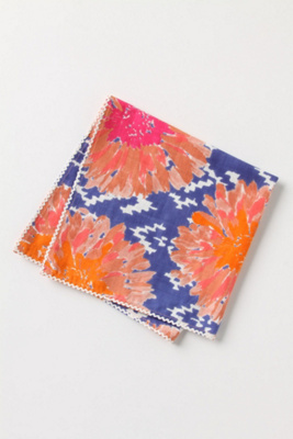 Chit & Chat Napkin, Blue Ikat