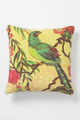 Perched Peacock Pillow