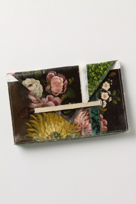 Brushstrokes Still Life Clutch, Roses